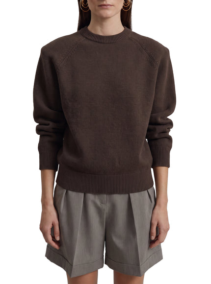 The Frankie Shop Brown Lina Padded Sweater Brown