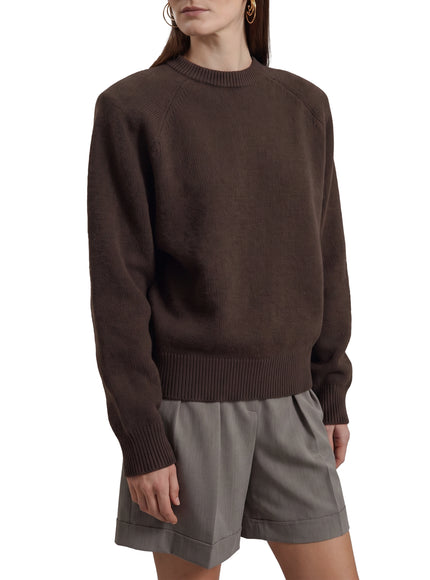 The Frankie Shop Brown Lina Padded Sweater