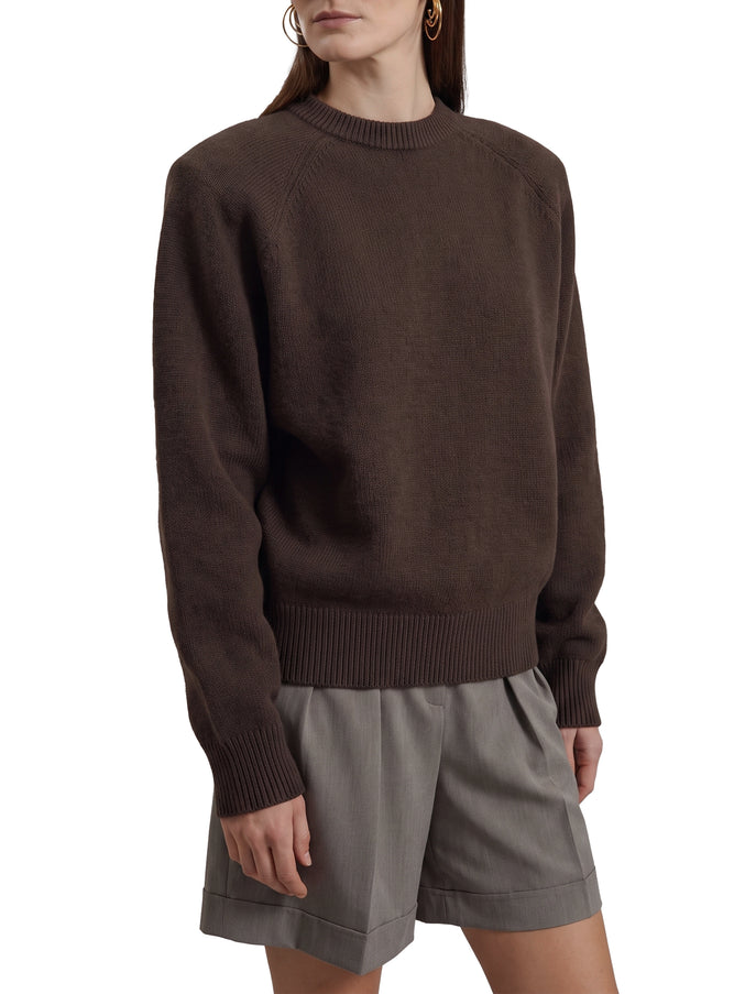 The Frankie Shop Brown Lina Padded Sweater