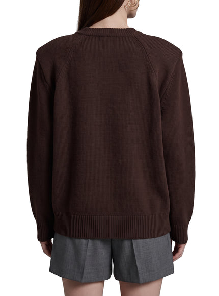 The Frankie Shop Brown Lina Padded Sweater