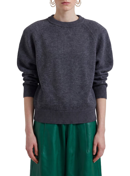 The Frankie Shop Dark Grey Lina Padded Sweater Grey