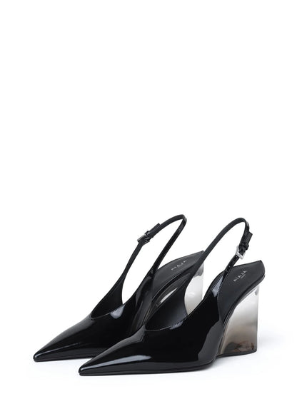Alaia Invisible Wedge Slingback Pumps