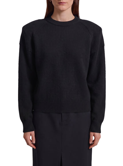 The Frankie Shop Black Lina Padded Sweater Black