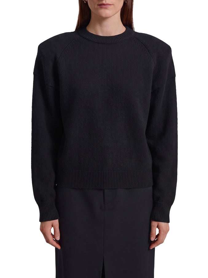The Frankie Shop Black Lina Padded Sweater Black
