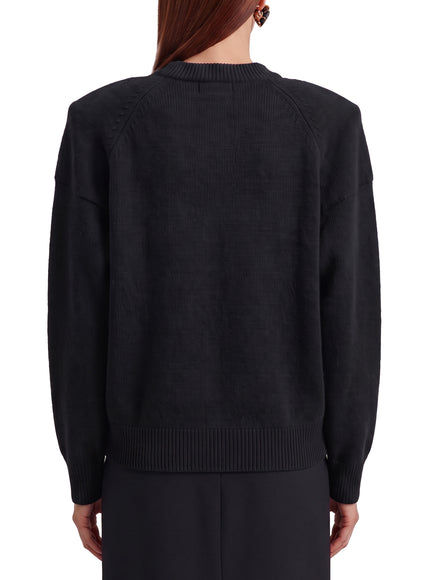 The Frankie Shop Black Lina Padded Sweater