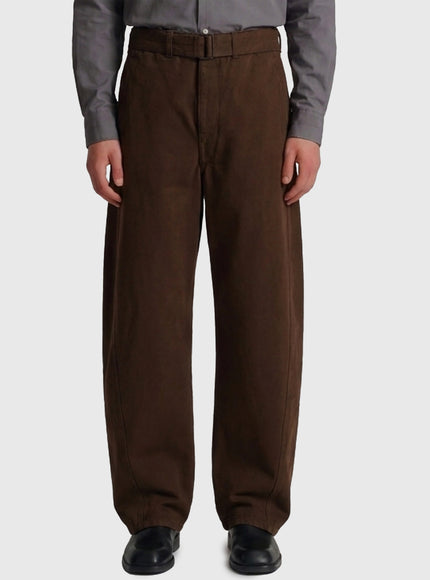 Lemaire Twisted Belted Pants Brown