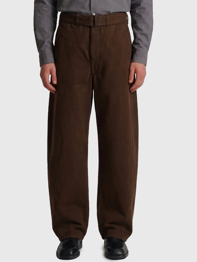 Lemaire Twisted Belted Pants Brown