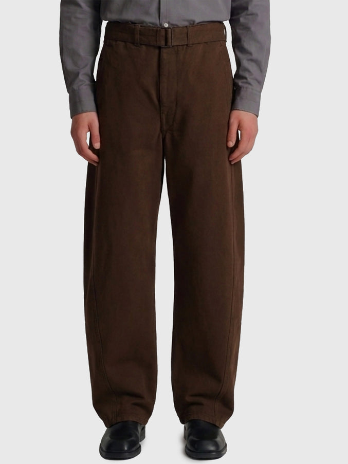 Lemaire Twisted Belted Pants Brown