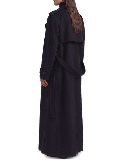 The Frankie Shop Black Nikola Padded Trench Coat