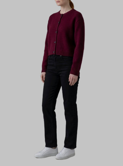 Lisa Yang Deep Plum Emmylou Cardigan Jacket