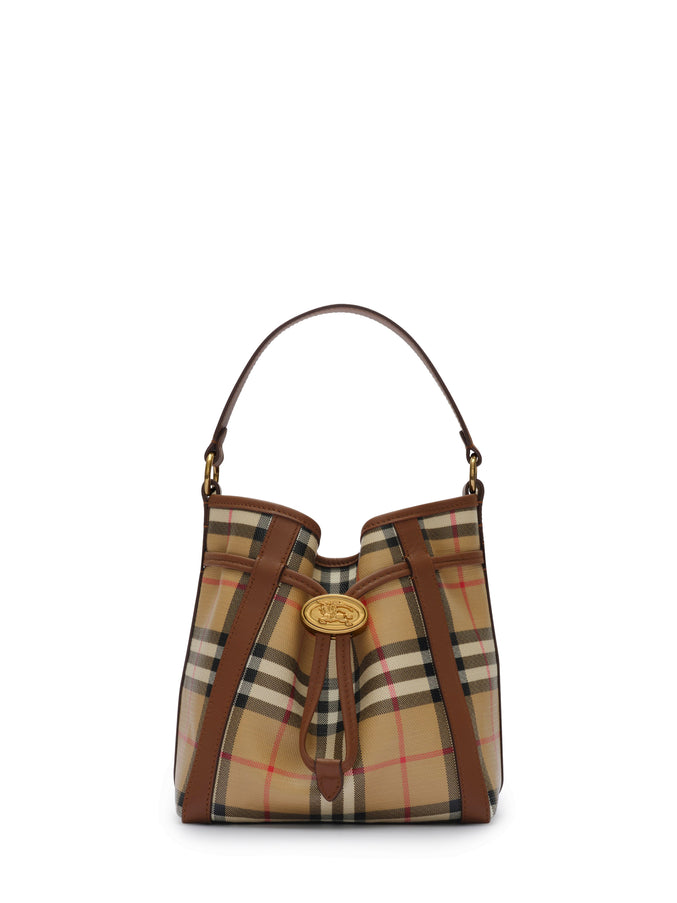 Burberry Mini Check Bucket Bag QT Beige