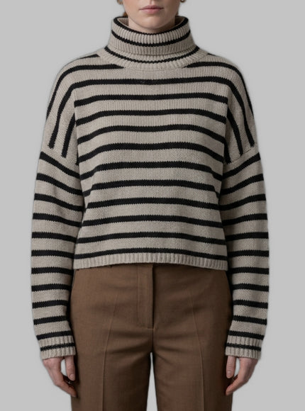 Lisa Yang Zerlina Stripes Sweater White