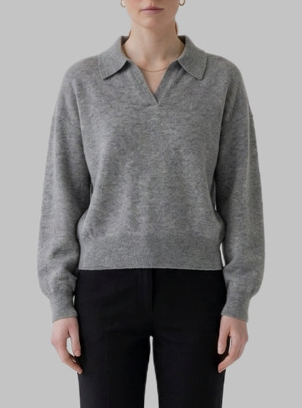 Lisa Yang Sanderling Katriel Polo Sweater Grey