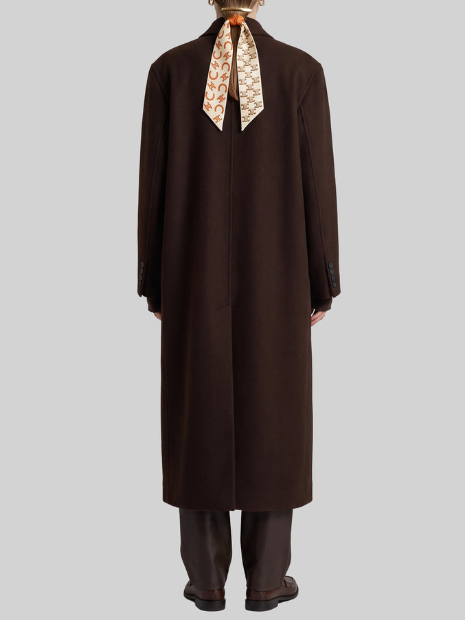The Frankie Shop Dark Brown Gala Double-breasted Coat