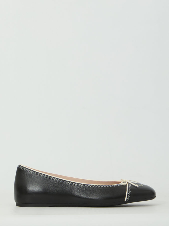 Valentino Garavani Vlogo Signature Ballet Flats Black