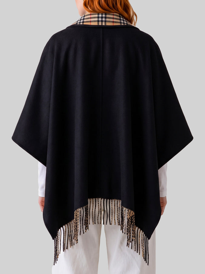 Burberry Reversible Check Wool Cape