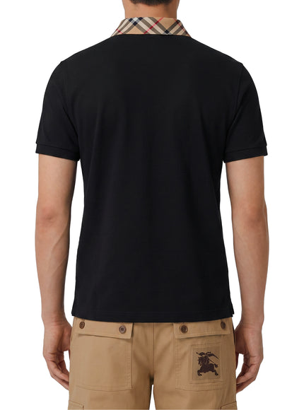 Burberry Check-collar Cotton Polo Shirt
