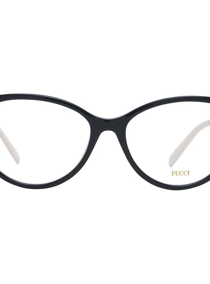 a pair of black and white glasses on a white background