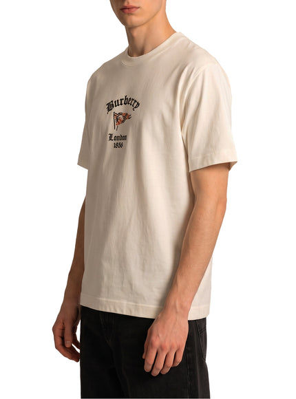 Burberry Cotton T-shirt With Check Flag