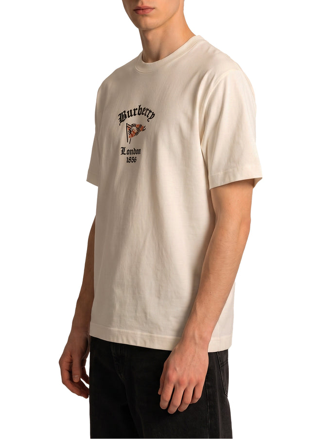 Burberry Cotton T-shirt With Check Flag