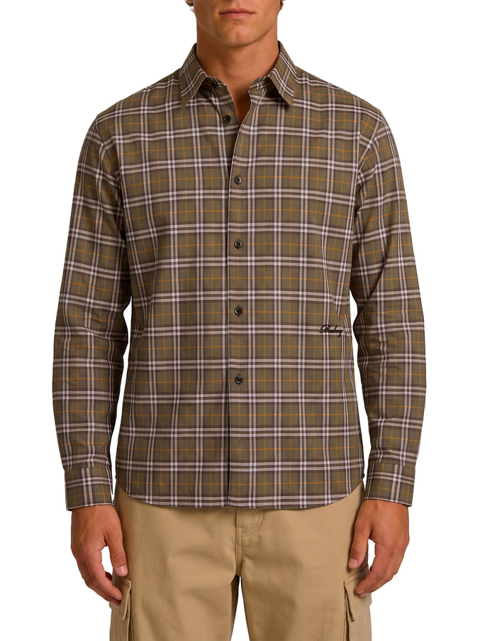Burberry Check Cotton Shirt Green