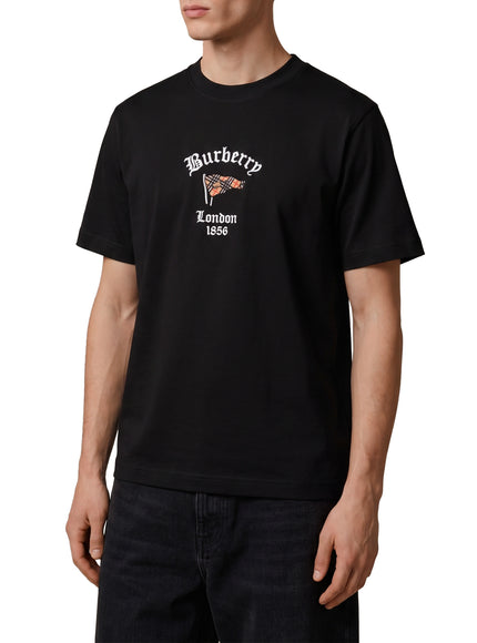 Burberry Cotton T-shirt With Check Flag