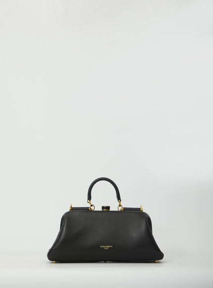 Dolce & Gabbana Black Lambskin Shoulder Bag QT Black