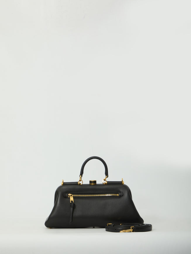 Dolce & Gabbana Black Lambskin Shoulder Bag