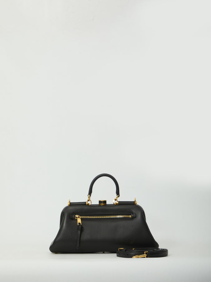 Dolce & Gabbana Black Lambskin Shoulder Bag