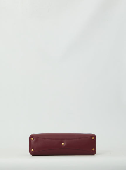 Dolce & Gabbana Burgundy Lambskin Shoulder Bag