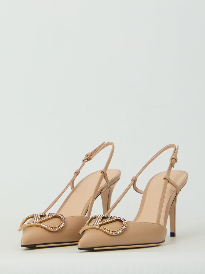 Valentino Garavani Vlogo Signature Slingback Pumps