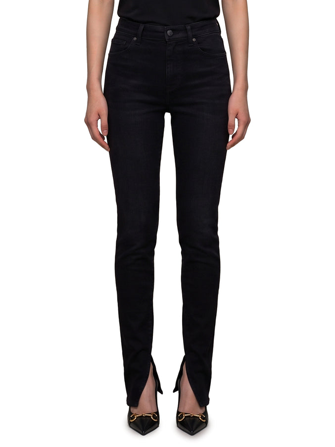 Gucci Skinny Denim Trousers In Cotton With A Délavé Effect Black