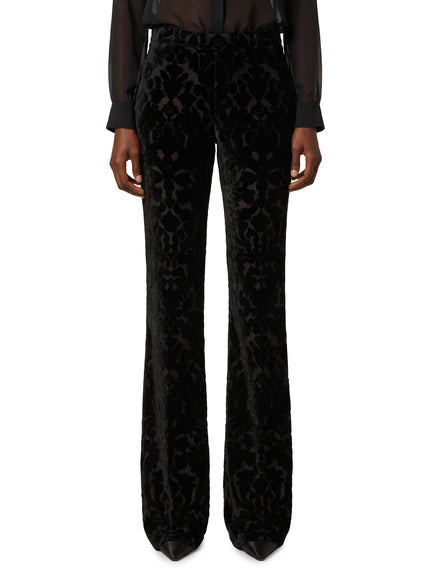 Gucci Floral Devoré Velvet Pants. Black