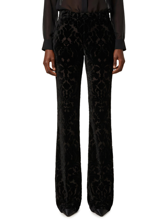 Gucci Floral Devoré Velvet Pants. Black
