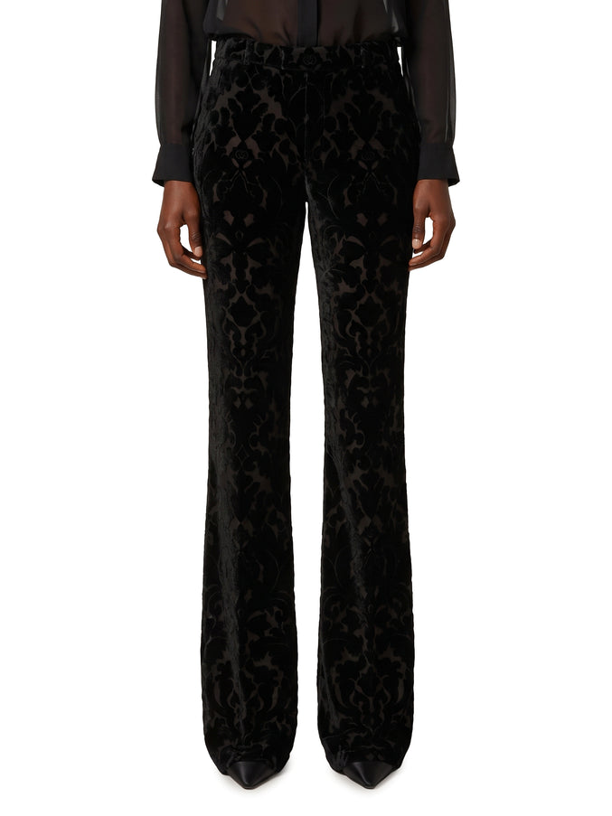 Gucci Floral Devoré Velvet Pants. Black