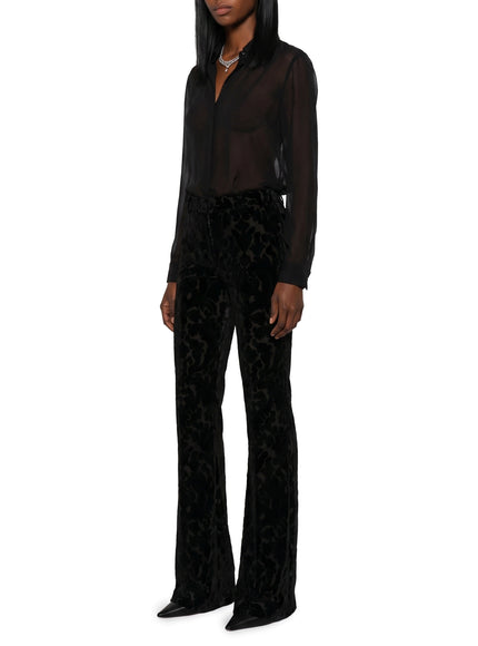 Gucci Floral Devoré Velvet Pants.
