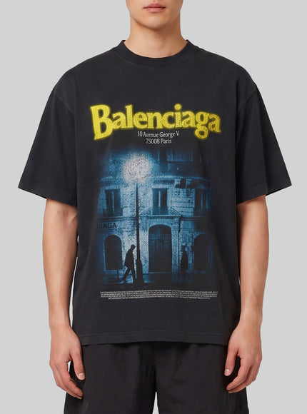 Balenciaga Medium Fit The Address T-shirt Black