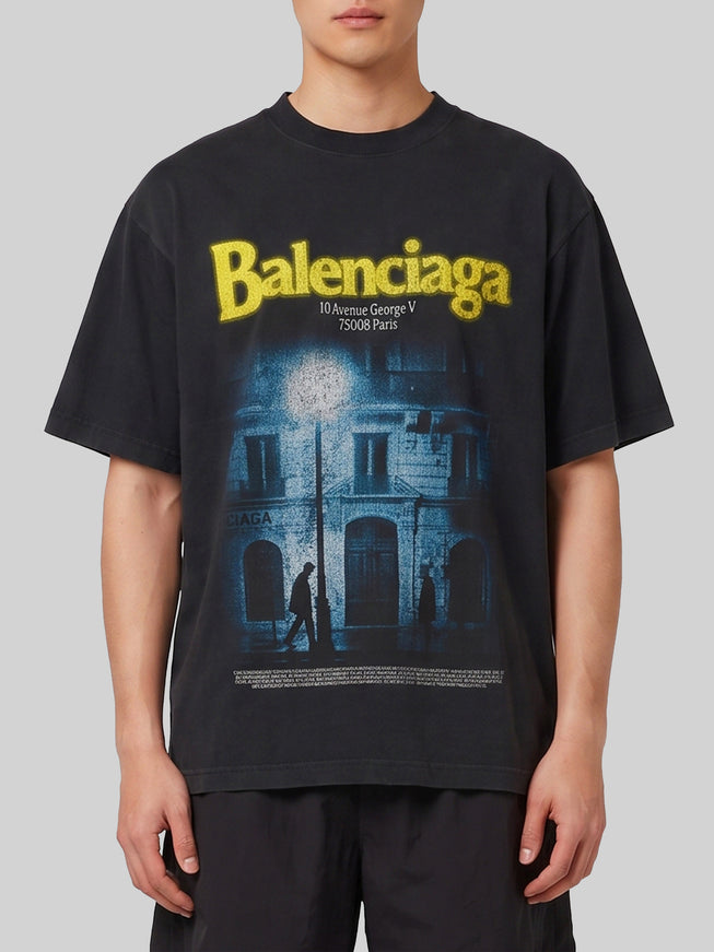 Balenciaga Medium Fit The Address T-shirt Black