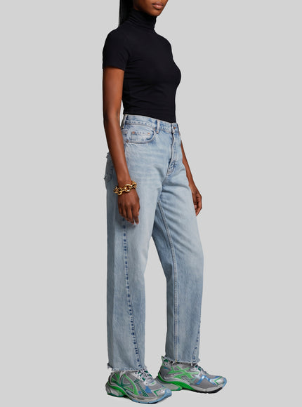 Balenciaga Light Blue Faded Jeans With Twisted Seams
