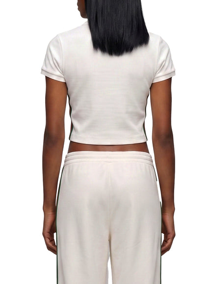 Gucci Cotton Jersey Ribbed Polo With Web