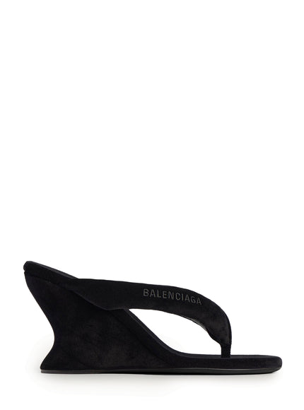 Balenciaga Gaeta Wedge Flip-flops Black
