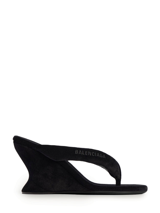 Balenciaga Gaeta Wedge Flip-flops Black