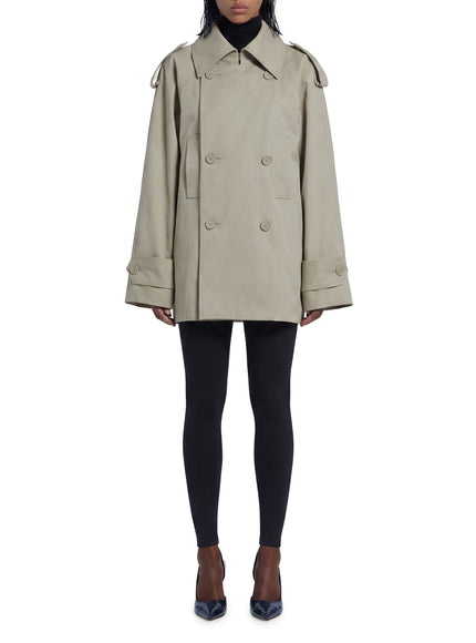 Balenciaga Light Beige Double-breasted Trench Coat Beige