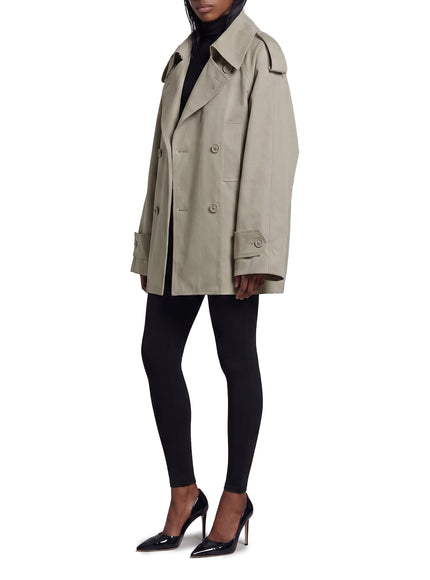 Balenciaga Light Beige Double-breasted Trench Coat