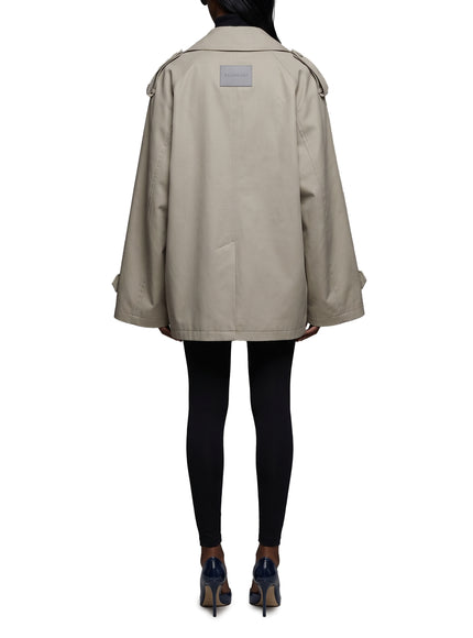 Balenciaga Light Beige Double-breasted Trench Coat