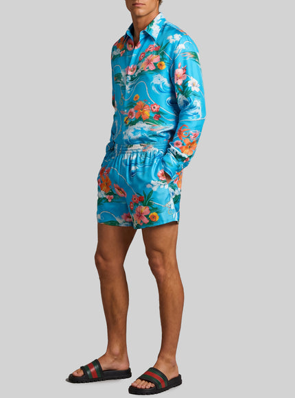Gucci Printed Fluid Fabric Shirt