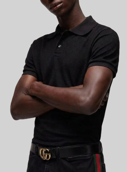 Gucci Gg Jacquard Technical Jersey Polo Shirt