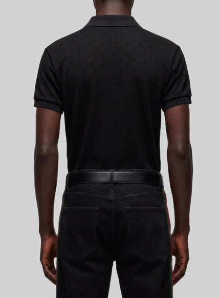 Gucci Gg Jacquard Technical Jersey Polo Shirt