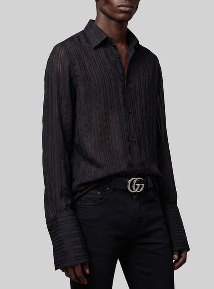 Gucci Striped Silk Gauze Shirt