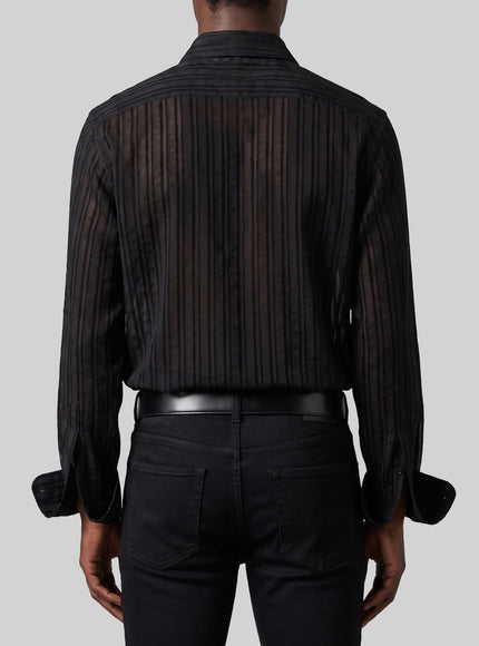 Gucci Striped Silk Gauze Shirt